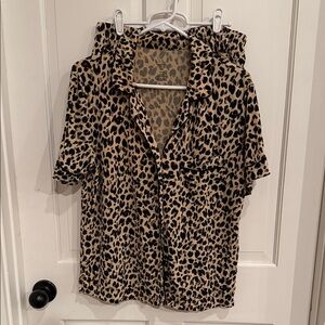 Auden Leopard Print Button-Down Shirt